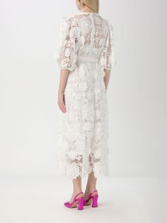 Dress ZIMMERMANN Woman color Ivory Cotton Tunic Dress, Frill Mini Dress, Halter Cocktail Dress, Ivory Dress, Zimmermann Dress, Dress Woman, Dress For Woman, Ivory Dresses, Silk Midi Dress