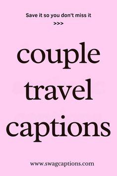 Looking for the perfect romantic couple travel captions for your getaway? Whether you're exploring dreamy destinations, capturing vacation moments, or sharing your love on social media, these captions are perfect for your travel photos. From sunset strolls to adventure escapes, find the best couple travel quotes and romantic getaway captions to make your memories unforgettable. Share your couple goals and love story with these sweet and heartfelt captions. Perfect for any honeymoon, destination wedding, or romantic vacation. Heartfelt Captions, Pre Wedding Quotes, Escape Quotes, Adventure Captions, Honeymoon Quotes, Vacation Captions, Solo Travel Quotes, Love Captions