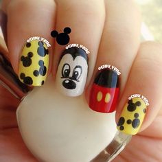 Mouse Nail Art, Dark Color Nails, Disneyland Nails, Mouse Nails, Disney Nail Designs, Mickey Mouse Nails, Disney Inspired Nails, Minnie Mouse Nails, Disney Acrylic Nails