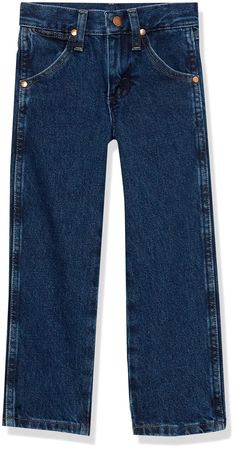 PRICES MAY VARY. ORIGINAL FIT. Made for junior cowboys, this regular fit cowboy cut jean has an authentic design with a regular fit through the seat and thigh. Constructed with a leg opening that will fit perfectly over that favorite pair of boots, this western denim essential can handle it all. CLASSIC COWBOY JEAN. Just like dad's, this classic boys' cowboy cut jean is the Official ProRodeo Competition jean. This durable western denim essential is built tough, and offers added comfort through a Rodeo Events, Classic Cowboy, Buy Clothes Online, Denim Essentials, Style Comfortable, Cowboy Style, Barrel Racing, Dark Indigo, Authentic Design