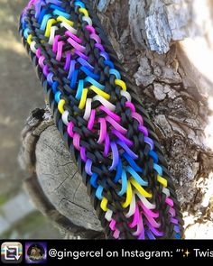 an image of a colorful bracelet on a tree