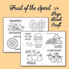 fruit of the spirit coloring page book craft