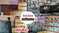 kitchen makeover before and after with only 350 r / s or 500 lm