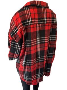 Classic red and black plaid curvy size flannel shirt. Soft and comfy fabric and is roomy so can be worn with a shirt underneath for a trendy casual look. Soft medium weight poly blend fabric. US Size Chart Sizes Bust Shoulder Sleeve Length Length Hem Width Relax Relax Relax Relax Relax 2X 53 27.5 24 30.5 53 3X 56 29 24.5 31 56 4X 59 30.5 25 31.5 Red And Black Plaid, Black Plaid, Red Plaid, Flannel Shirt, Red And Black, Shoulder Sleeve, Medium Weight, Women's Plaid Shirt, Casual Looks