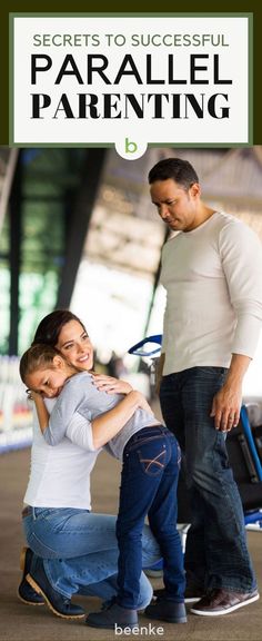 a man and woman standing next to each other with the title secrets to successful parallel parenting