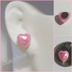 MAGNETIC Pink HEART Stud Fake Fun Clip-on Non-Pierced Adult 10mm Earrings #mag55 #JuiceboxJewels #Stud Fun Clip On Earrings, Magnet Earrings, Fake Piercings Magnet, Heart Shaped Clip-on Earrings For Gift, Cheap Pink Clip-on Earrings, Fake Ear Piercings, Small Diamond Stud Earrings, Pink Heart-shaped Pierced Earrings, Pink Heart-shaped Adjustable Earrings