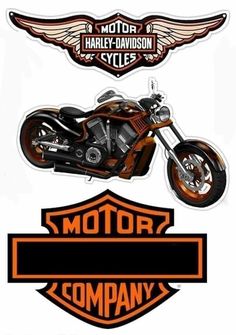 an orange and black motorcycle sticker with the words motor company on it's side