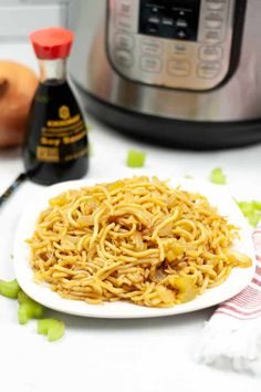 the noodles are ready to be cooked in the instant pressure cooker, and it is ready to be eaten