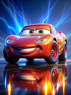 the character lightning from cars is shown in this image