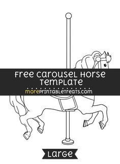 a horse carousel with the text free carousel horse template