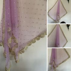 Gold Chanderi Choli With Sheer Dupatta, Gold Dola Silk Choli With Sheer Dupatta, Gold Dola Silk Sharara With Sheer Dupatta, Gold Choli With Sheer Dupatta In Dola Silk, Purple Gota Work Dupatta For Eid, Purple Dupatta With Gota Work For Eid, Gold Sharara With Sheer Dupatta In Traditional Drape, Gold Kundan Choli With Sheer Dupatta, Diwali Gold Sharara With Sheer Dupatta