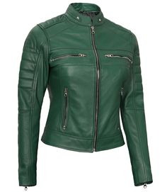 Green Slim Fit Leather Jacket For Women











Experience the epitome of style and warmth with our Women’s Padded Green Fitted Biker Leather Jacket. Meticulously crafted for a sleek fit, it effortlessly combines fashion and functionality. The padded design ensures comfort, while the biker-inspired elements add a touch of edgy sophistication. Elevate your winter wardrobe with this chic and dynamic statement piece. Classic Cafe Racer, Peplum Leather Jacket, Asymmetrical Leather Jacket, Racer Leather Jacket, Classic Cafe, Maroon Leather Jacket, Green Cafe, Cafe Racer Leather Jacket, Varsity Jacket Women