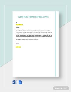 a work from me personal letter template