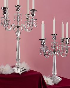 5 arm crystal candelabra Hanging Crystals