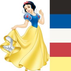 snow white dancing in front of the german flag