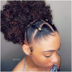 Rubber Band Hairstyles, Short Hair Black, Girls Natural Hairstyles, Pelo Afro, Bun Hairstyle, Natural Hair Styles Easy, Natural Hair Updo, Quick Weave, Afro Hair