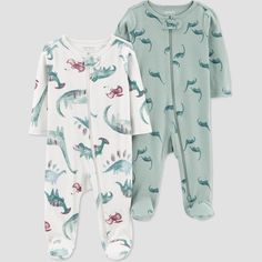 What's better than a one 1-piece pajama set? Two! This 2-pack, 1-piece from Carter's Just One You features everything you love and expect from the classic style: full zip closures to make changes easy, attached footies, and the cutest, all-over print. Keep your little one in style and comfort while making your busy life easier. Bonus: with two options, your back up is ready to go! Baby Pjs, Baby Learning Toys, One Piece Clothing, Carters Baby Boys, Baby Boy Onesies, One Piece Pajamas, Carters Baby, Baby Learning, Boy Clothes