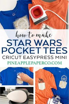 how to make star wars pocket tees with cricut easypress mini