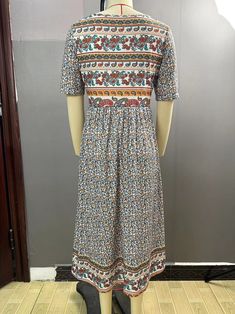 Women's Bohemian Dress Ethnic Floral Print Beach Boho Summer Dress Women's Spring Outfits, Oxford Street London, Boho Summer Dress, Cheap Clothing, Boho Summer Dresses, Beach Boho, Spring Outfits Women, Beauty Expert, Boho Summer