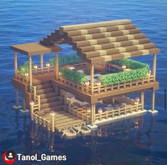 Cute Minecraft Dock, Cute Small Minecraft Houses, Modern Minecraft Houses Interiors, Minecraft Ocean House, Modern Minecraft Houses Tutorials, Minecraft Beach Ideas, Minecraft Dock Ideas, Minecraft House Survival, Minecraft Water House