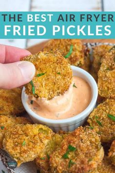 the best air fryer fried pickles with dipping sauce