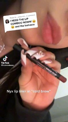 Cold Brew Lip Liner, Nyx Lip Liner, Maquillage Yeux Cut Crease, Nyx Lip, Makeup Artist Tips, Lip Combo