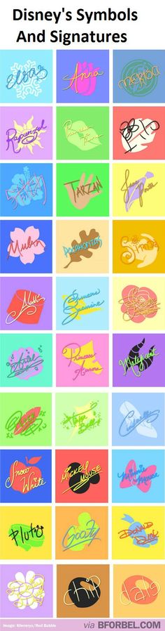 disney's symbols and signatures