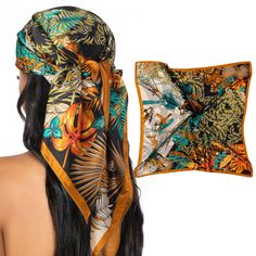 PRICES MAY VARY. PREMIUM MATERIAL - Our HBselect head scarf for women's hair is made of high-quality 100% Polyester that feels silky smooth, soft and skin-friendly to the touch and adds a touch of luxury to any outfit. PORTABLE & BREATHABLE - The hair scarf for women is designed to be both comfortable and breathable, you can wear them all day without feeling too hot or uncomfortable. The silk scarf is lightweight and easy to fold up, making them perfect for taking with you on the go. VERSATILE S Beach Head Scarf, Ladies Head Scarf, Silk Scarf Hair, Hair Wrap Scarf, Head Scarves, Head Wrap Scarf, Scarf Silk, Scarf For Women, Bandana Hairstyles