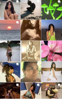 a collage of photos with different women in them