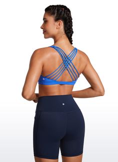 The Nakedfeel collection aims at providing silky soft feeling, while maintaining remarkable breathability and stretchability. These sports bras are suitable for low impact activities. Low-friction support for every distraction-free movement. Feature & Fitting: 
 Nakedfeel collection 
 Design for yoga 
 
 Light support,low cut 
 Pockets for removeable pads 
 Strappy back  for appropriate support 
 Fabric: 
 Buttery soft, so comfortable and lightweight 
 Slick, cool to touch 
 4-Way stretch, g Strappy Sports Bra With Light Support And Stretch, Strappy Nylon Sports Bra For Yoga, Athleisure Strappy Breathable Sports Bra, Breathable Supportive Sports Bra With 4-way Stretch, Supportive Breathable Sports Bra With 4-way Stretch, Light Support Sports Bra With Strappy Back, Sportswear Strappy Back Sports Bra With Light Support, Breathable Strappy Sports Bra For Light Exercise, Breathable Sports Bra With Strappy Back