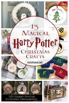 harry potter christmas crafts with text overlay