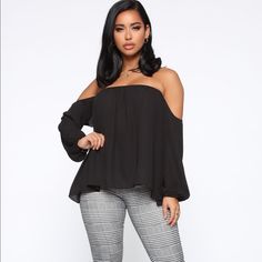 Easy To Dress Up Or Dress Down. Show Some Skin With This Sheer Sexy Top. 100%Polyester Black Off-shoulder Top For Date Night, Flirty Off-shoulder Top For Date Night, Casual Off-shoulder Blouse For Date Night, Trendy Off-shoulder Blouse For Date Night, Black Off-shoulder Top For Going Out, Chic Off-shoulder Blouse For Night Out, Trendy Off-shoulder Blouse For Night Out, Chic Off-shoulder Blouse For Date Night, Flirty Off-shoulder Top For Night Out