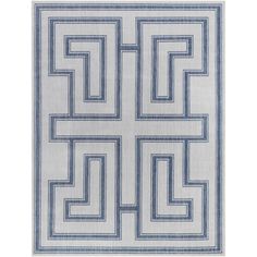 Machine Woven with 100% Polypropylene, great for high traffic areas.. Fashionable and unique, this Gray, Light Gray Global styled rug adds an elegant look to your space.. Perfect for any outdoor setting: poolside, covered patio, backyard, or deck.. Livabliss 7 x 9 (ft) Polypropylene Gray/Blue Rectangular Indoor/Outdoor Geometric Moroccan Area rug | LBH2344-679 Back Yard Porch, Bedroom Decorate, Front Foyer, Coastal Area Rugs, Beach House Interior Design, 5x8 Area Rugs, Teal Rug, 9x12 Area Rugs, Bedroom Area Rug