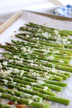 Baked Asparagus | Baked Asparagus Recipe with Garlic and Cheese