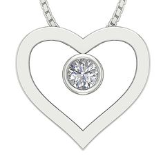 Natural Earth-mined Diamond Gold Jewelry. 100% Customer Satisfaction Guarantee or Money Back. Free Shipping with in USA. The Orion Bezel Set Round Cut Diamond Unique Heart Shape Pendant.It makes a special gift because of it design and he fact that this is the most loved accessory worn by girls.Power up the bond between you and your loved one.You can buy it through our website today. Diamond Information: Diamond Pieces : 1 Pieces Diamond Carat : 0.25 Carats Diamond Shape : Round Diamond Cut : Rou Elegant Gemstone Heart Necklace For Anniversary, Heart-shaped Bezel Set Jewelry For Valentine's Day, Heart-shaped Jewelry With Bezel Setting For Valentine's Day, Fine Jewelry Heart Necklace With Gemstone For Anniversary, Elegant Heart Necklace As A Gift, Anniversary Heart Necklace With Bezel Setting, Vvs Clarity Heart Cut Necklace For Valentine's Day, White Gold Heart-shaped Jewelry With Bezel Setting, Valentine's Day Diamond Heart Necklace With Birthstone