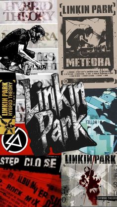 various stickers on the back of a shirt that says punk park, including an image of a skateboarder doing a trick