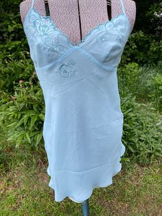 Gorgeous powder blue nightgown with white lining Embroidered and slit on the side Adjustable straps 36 inches tall 18 inches width armpit to armpit No exchange or refund Vintage Night Dress, Blue Nightgown, Vintage Night, Women's Nightgowns, Pajama Robe, Nightgowns, Powder Blue, Night Dress, Night Gown