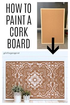 an image of how to paint a cork board