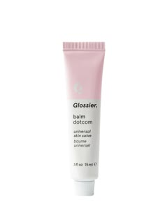 Glossier Balm Dotcom, $12.00 :: Lip Balm Balm Dotcom Glossier, Cadeau Aesthetic, Best Moisturizing Lip Balm, Glossier Balm, Glossier Beauty, Glossier Balm Dotcom, Glossier Lip Balm, Skincare Wishlist, Best Lip Balm