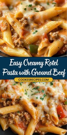 This Creamy Rotel Pasta with Ground Beef is a flavorful, cheesy dinner made with penne, Rotel tomatoes, and a creamy sauce. Perfect for weeknights, it’s ready in just 30 minutes! Penne Pasta Recipes Ground Beef, Rotel Pasta Recipes, Rotel Pasta, Pasta With Ground Beef, Cheesy Dinner, Rotel Recipes, Penne Pasta Recipes, Ground Beef Recipe, Healthy Beef Recipes