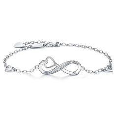 BOGO 40% OFF (Code: H40) Silver Infinity Bracelets, Mobius Strip, Love Symbol, Cuff Bracelets Handmade, Locket Bracelet, Essential Oil Diffuser Bracelet, Infinity Heart, Wire Bangles, 925 Silver Bracelet