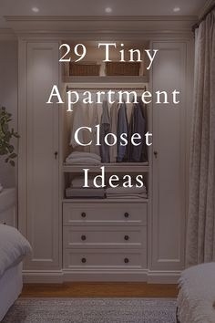 Stay organized in a small space with these 29 tiny apartment closet ideas! Using smart storage solutions like drawer dividers, stackable bins, and slim hangers, these ideas make it easy to keep your closet functional and clutter-free. 🖤✨ #ApartmentCloset #OrganizedLiving Flat Closet Organization Ideas, Creative Closets For Small Spaces, Practical Wardrobe Design, Best Small Closet Design, Additional Closet Space Ideas, How To Add A Closet To A Room, Small Closet Storage Organization, Small Space Closet Ideas Bedrooms, Deep Closet Organization Ideas Storage