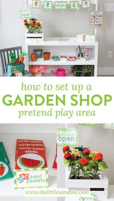 the garden shop pretend play area is perfect for kids to play with and learn how to set up