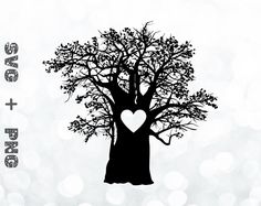 Tree Svg, Love Tree, Heart Svg, 1 Image, Digital Download Etsy, Art Images, Wedding Gifts, Digital Download, Clip Art