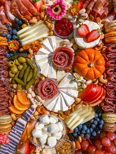 a platter filled with lots of different types of food