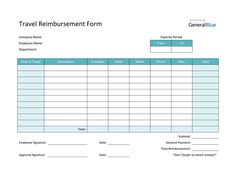 a travel invoice form is shown with an empty space for the receipt to be placed