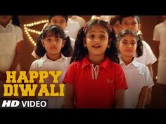 a group of children standing next to each other with the words happy diwali