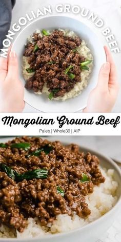 two pictures showing the different types of ground beef