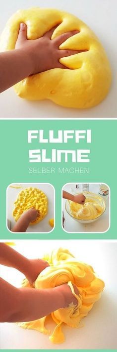 this is an image of a play dough recipe for fluff slimme and how to make it