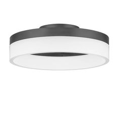 a white and black circular light fixture